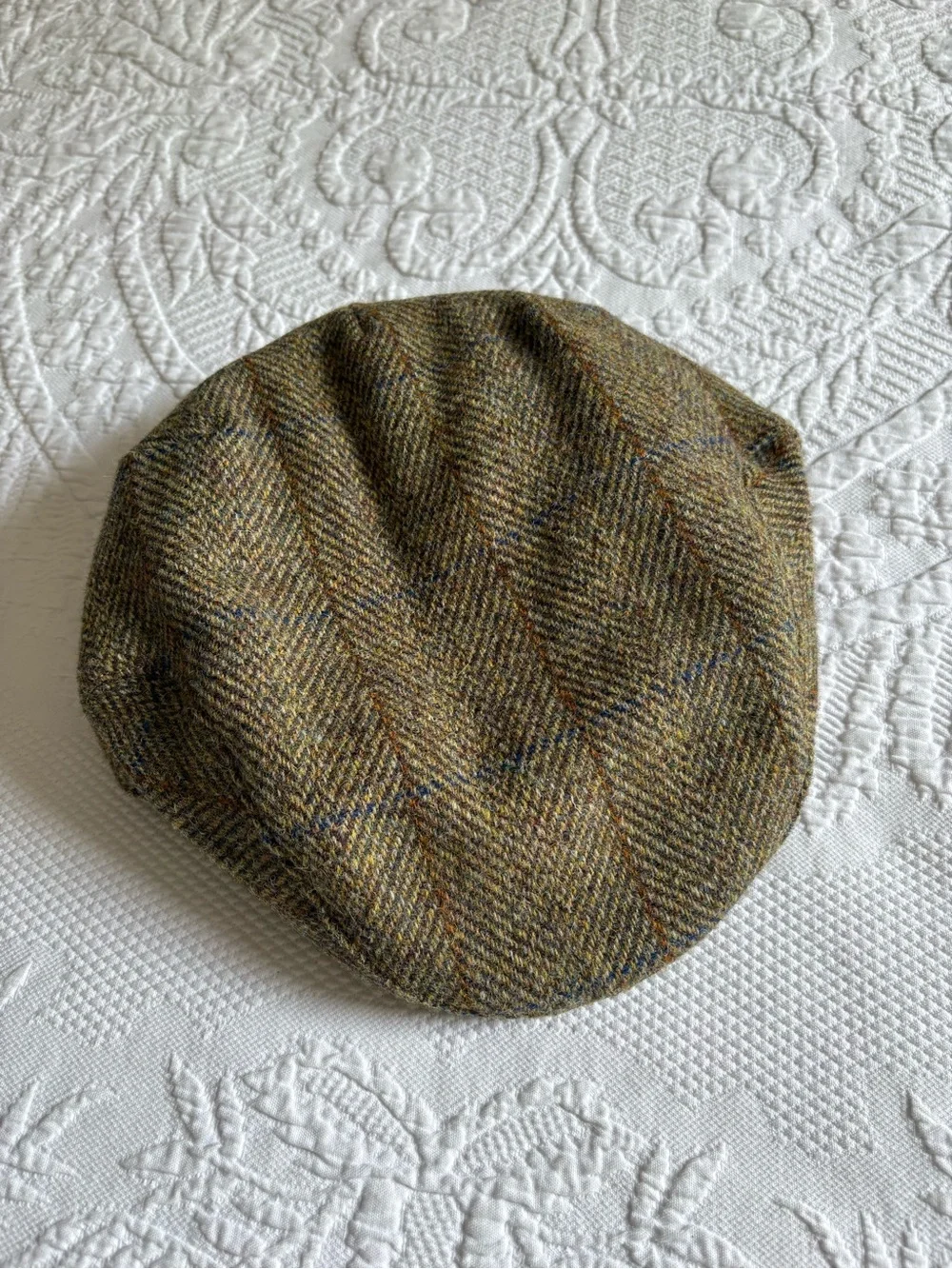 Harris Tweed pure new wool hat cap hunting cabbie newsboy 7 5/8